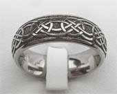 Modern Domed Celtic Wedding Ring