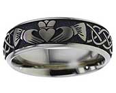 Modern Claddagh Celtic Wedding Ring