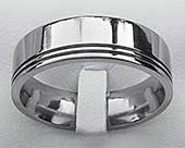 Modern Designer Titanium Wedding Ring