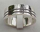 Modern Sterling Silver Wedding Ring