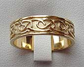 Mousa Gold Celtic Wedding Ring
