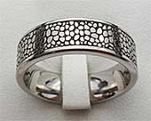 Organic Texture Titanium Wedding Ring