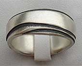 Oxidised Silver Wedding Ring