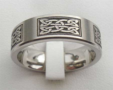 Panelled Celtic Wedding Ring