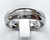 Patterned Titanium Wedding Ring