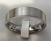 Flat Plain Titanium Wedding Ring