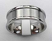 Recessed Titanium Wedding Ring