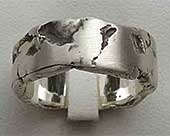 Rock Texture Silver Wedding Ring