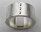 Rockers Silver Mens Wedding Ring