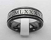 Roman Numeral Custom Wedding Ring