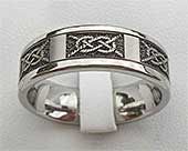 Rope Engraved Titanium Wedding Ring