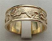 Scottish Thistle Wedding Band