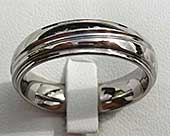 Shoulder Cut Titanium Wedding Ring