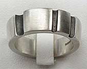 Silver Designer Mens Wedding Ring