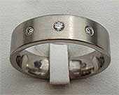 Three Diamond Wedding Ring
