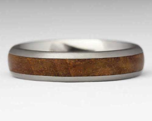 Titanium & Wooden Wedding Ring