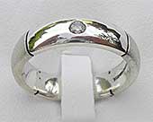 Twin Finish Womens Diamond Wedding Ring