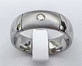Twin Finish Diamond Wedding Ring