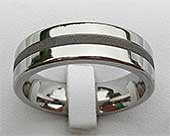 Twin Finish Titanium Wedding Ring