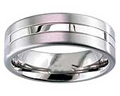 Two Tone Titanium Wedding Ring