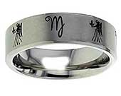 Virgo Titanium Wedding Ring