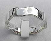 Wavy Sterling Silver Wedding Ring