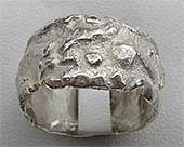 Wide Designer Silver Wedding Ring