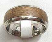Wide Domed Wooden Wedding Ring