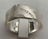 Chunky Womens Diamond Wedding Ring