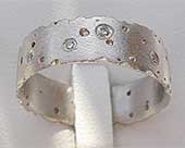 Womens Diamond Silver Wedding Ring