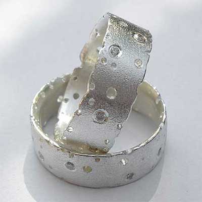 Womens Diamond Silver Wedding Rings