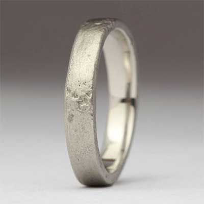 Womens Handmade Silver Wedding Ring